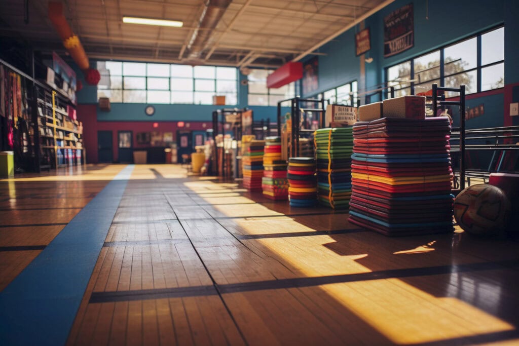 organised gymnastics gym prepared training